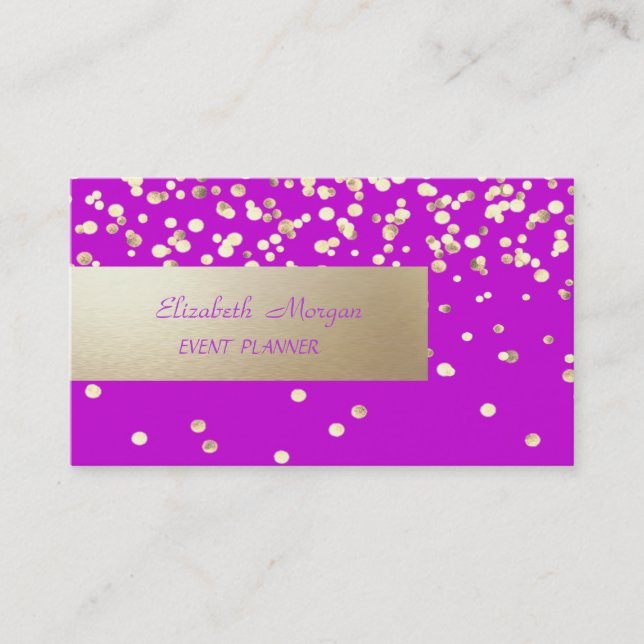 Elegant Beruflich, modern, konfetti Visitenkarte (Vorderseite)