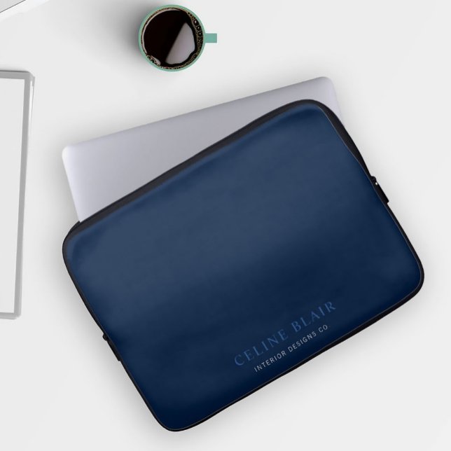 Elegant Beruflich Navy Blue Laptopschutzhülle (Von Creator hochgeladen)