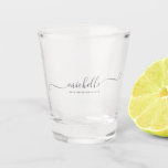Elegant Best Bridesmaid Ever Monogram Name Modern Schnapsglas<br><div class="desc">Elegant Best Bridesmaid Ever Monogram Name Script Geschenk</div>
