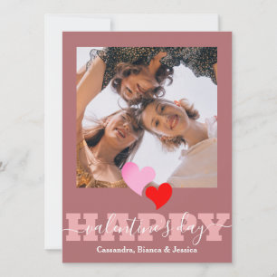 Elegant Best Friends Galentine Foto Feiertagskarte