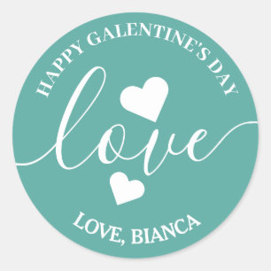 Elegant Best Friends Galentine Runder Aufkleber