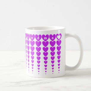 Elegant Best Grandma Neon Lila Heart Tinsels Kaffeetasse