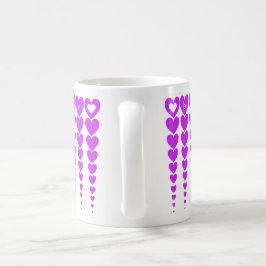 Elegant Best Teacher Neon Lila Heart Tinsels Kaffeetasse