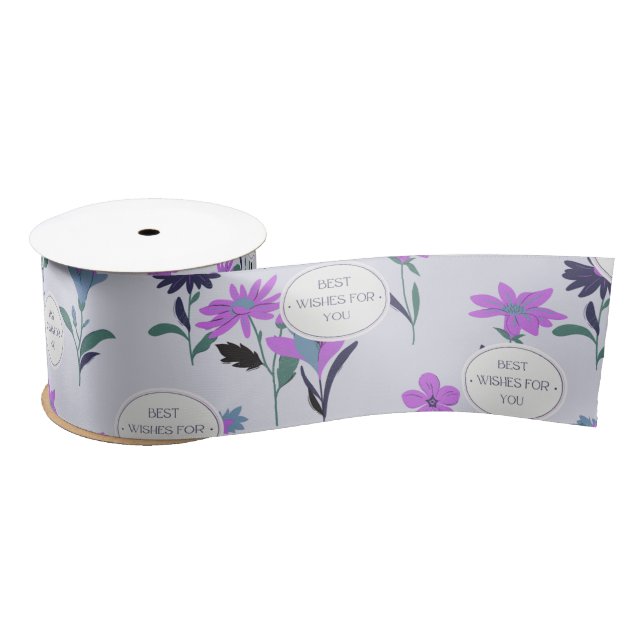 Elegant Best Wishs Ribbon für Geschenkgutscheine Satinband (Spule)