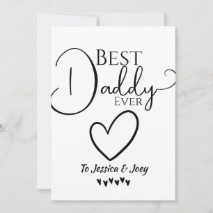 elegant, bester Vater überhaupt, Kalligrafie perso Feiertagskarte
