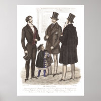 Elegant Biedermeier Gentlemen in Top Hats