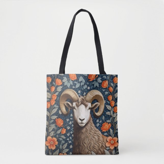 Elegant Big Horn Sheep William Morris Inspired  (Vorderseite)