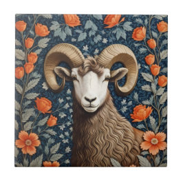 Elegant Big Horn Sheep William Morris Inspiriert Fliese