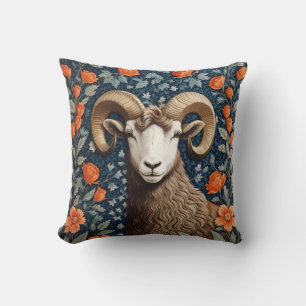 Elegant Big Horn Sheep William Morris Inspiriert Kissen