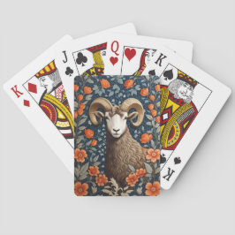 Elegant Big Horn Sheep William Morris Inspiriert Spielkarten