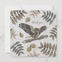 Elegant Bird Natur danke mit Unterschrift