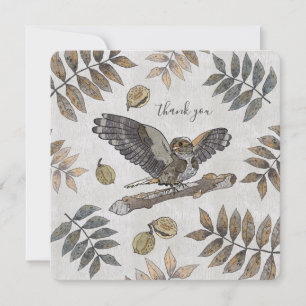 Elegant Bird Natur danke mit Unterschrift