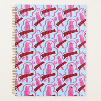 Elegant birds Pattern Spiral Planner Planer