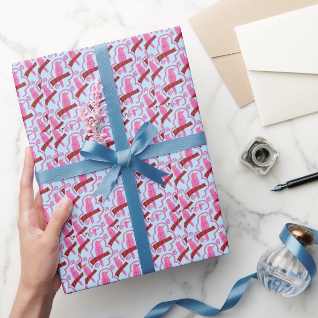Elegant birds Pattern Wrapping Paper   Geschenkpapier (Schenken)