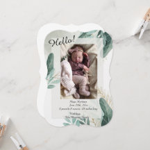 Elegant Birth Ankündigung