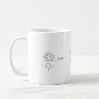 Elegant Birth Flower Coffee Mug - Personalized Nam Kaffeetasse