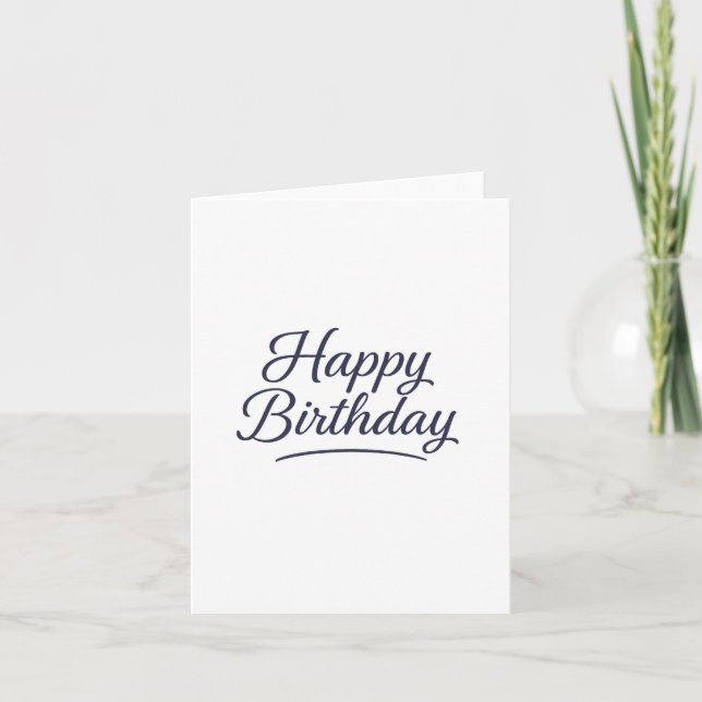 Elegant Birthday Calligraphy Design Einladung (Vorderseite)