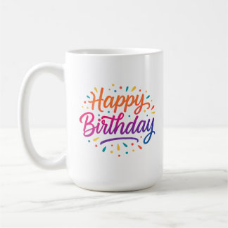 Elegant Birthday Calligraphy Design Kaffeetasse