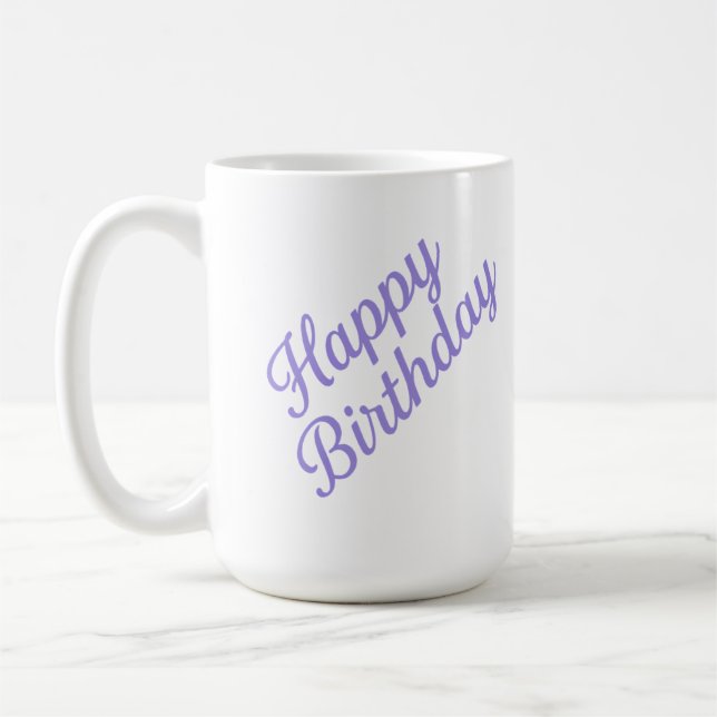 Elegant Birthday Calligraphy Design Kaffeetasse (Links)