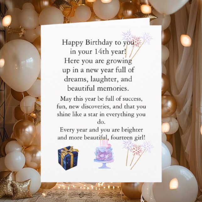 Elegant Birthday Card for Her – Personalized Greet Karte (Von Creator hochgeladen)