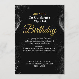 Elegant Birthday Card – Stylish CUSTOMIZABLE CARD. Einladung