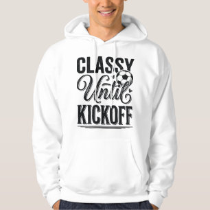 Elegant bis Anpfiff Fußball Vintage-Shirt-Design_1 Hoodie
