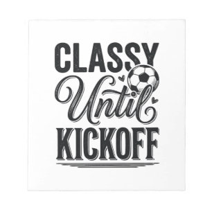 Elegant bis Anpfiff Fußball Vintage-Shirt-Design_1 Notizblock