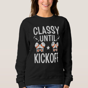 Elegant bis zum Anpfiff American Football Mädchen Sweatshirt
