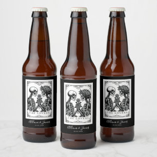 Elegant bis zum Tod machen uns Teil gotische Hochz Bierflaschenetikett