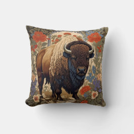 Elegant Bison William Morris Inspiriert Kissen