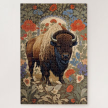 Elegant Bison William Morris Inspiriert