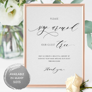 Elegant bitte unterschreiben Sie unser Gästebuch-Z Poster