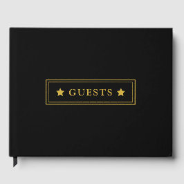 Elegant Black 10.5"x8.25" Gästebuch für jede Art