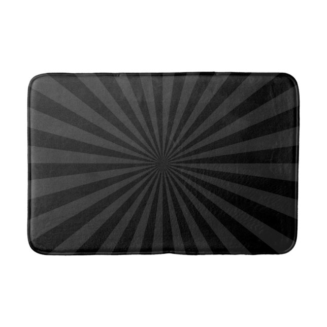 Elegant Black and Charcoal Burst Customize This Badematte (Vorderseite)