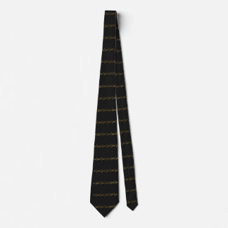 Elegant Black and gold Neck Tie Krawatte