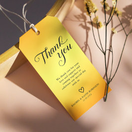 Elegant Black and Gold Vielen Dank für Ihr Interes Geschenkanhänger