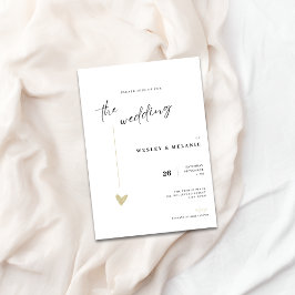 Elegant Black and Gold Wedding Invitation Einladung