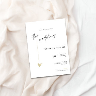 Elegant Black and Gold Wedding Invitation Einladung