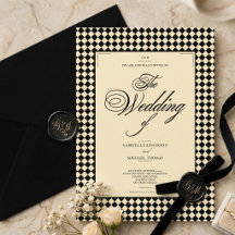 Elegant Black and Ivory Old Money Style Wedding