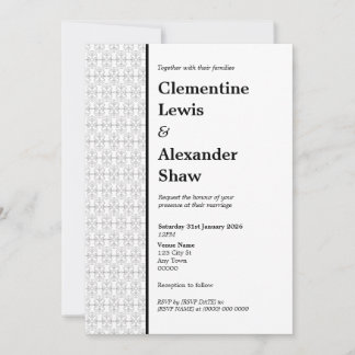 Elegant Black and White Art Deco Style  Einladung