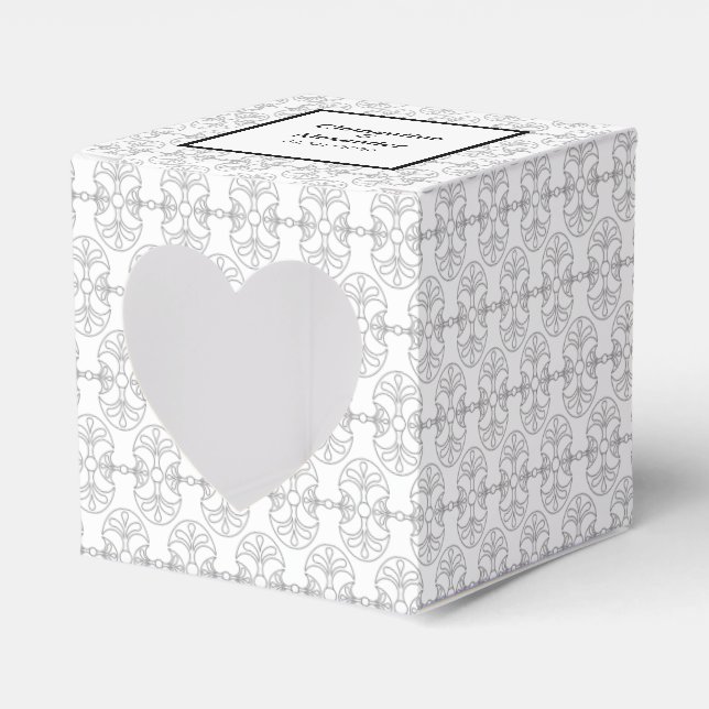 Elegant Black and White Art Deco Style Geschenkschachtel (Vorderseite)