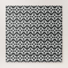 Elegant Black and White Geometric Pattern Puzzle