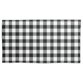 Elegant Black and White Gingham Kissenbezug