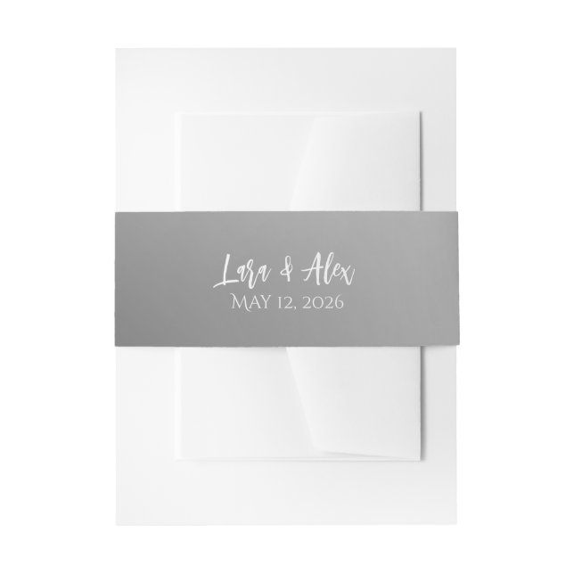 Elegant Black And White Wedding Einladungsbanderole (Vorderseite Beispiel)