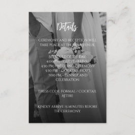 Elegant Black and White Wedding Enclosure Card  Begleitkarte