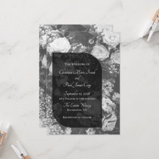 Elegant Black and White Wedding Invitation Einladung