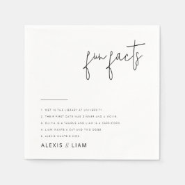 Elegant Black and White Wedding Napkins Serviette