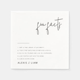 Elegant Black and White Wedding Napkins Serviette