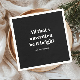Elegant Black Christmas Napkin | Klassischer Urlau Serviette
