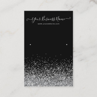 Elegant Black Earring Display Card Custom Business Visitenkarte